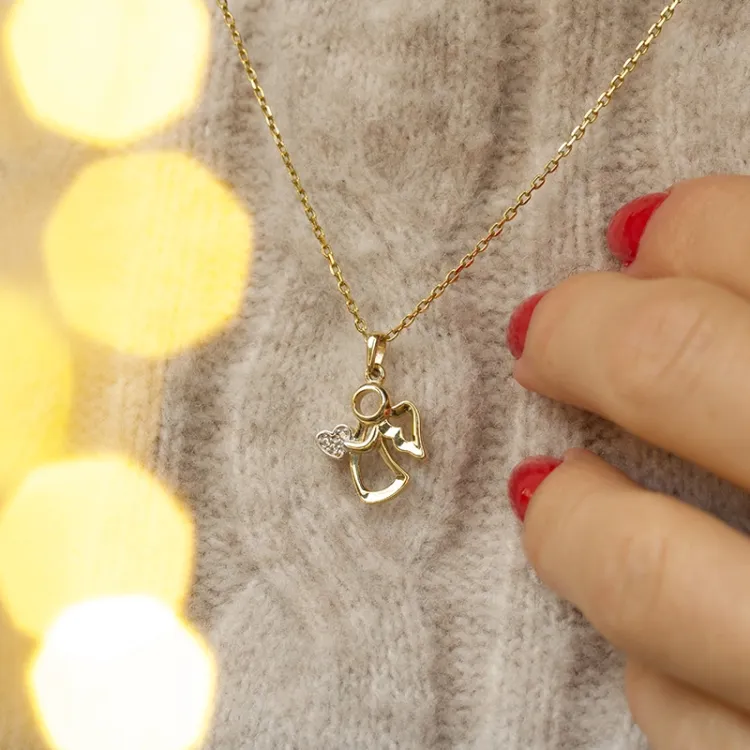 engel anheng i 9 karat gull - Gold Collection