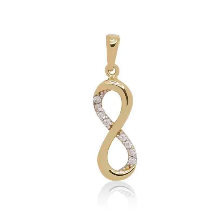 infinity zirkon anheng i 9 karat gull - Gold Collection
