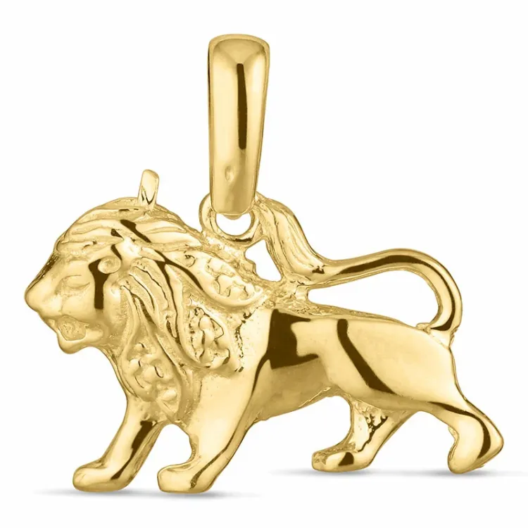 stjernetegn løven anheng i 8 karat - Gold Collection