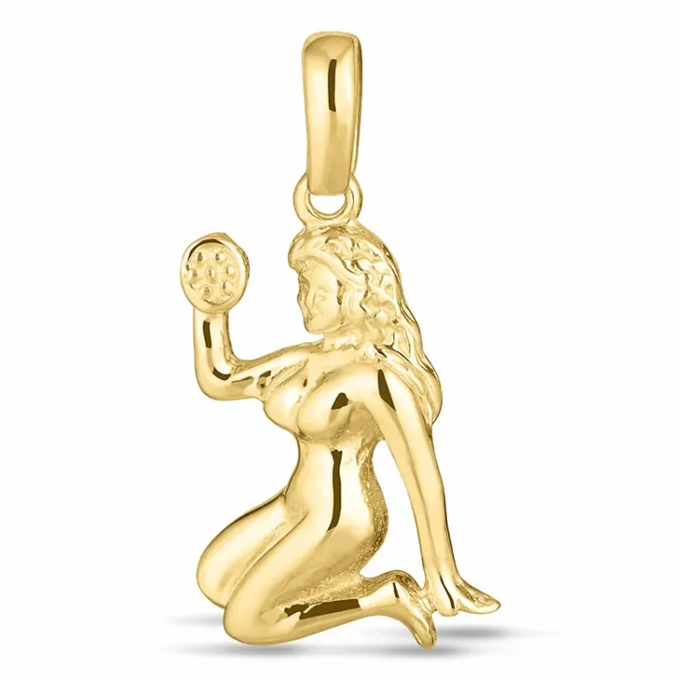 stjernetegn jomfruen anheng i 8 karat - Gold Collection