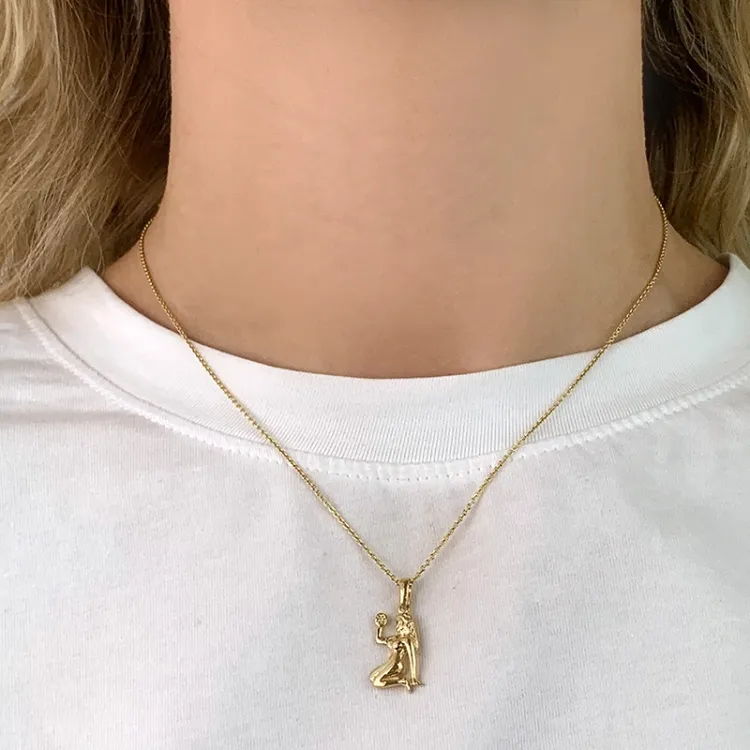 stjernetegn jomfruen anheng i 8 karat - Gold Collection