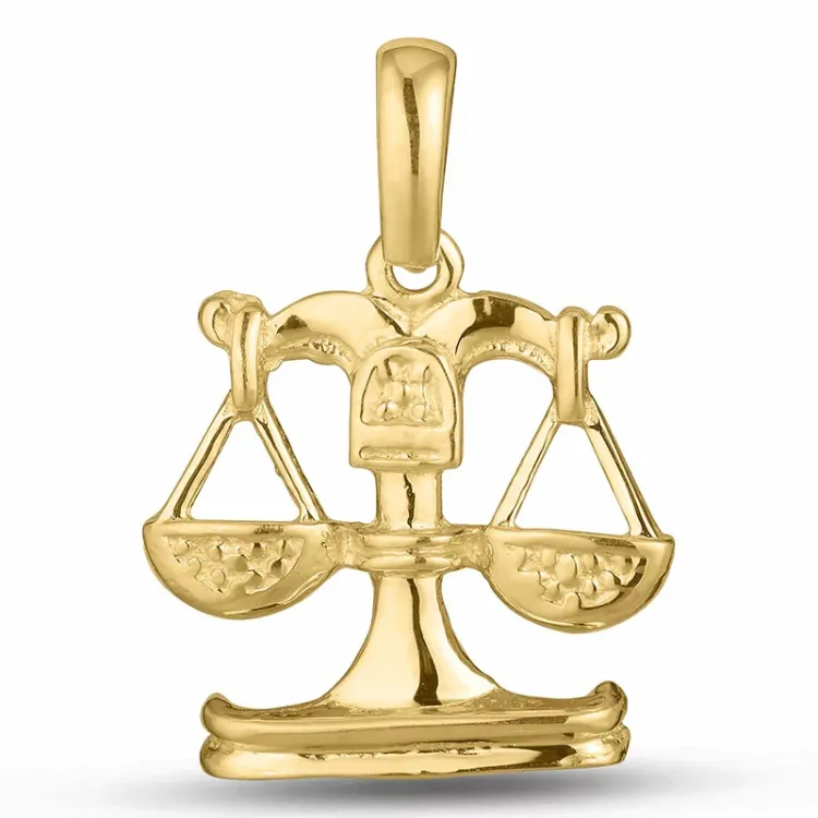 stjernetegn vekten anheng i 8 karat - Gold Collection