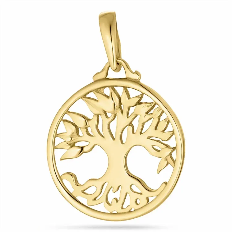 12 mm livets tre anheng i 8 karat - Gold Collection
