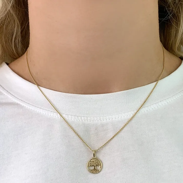 12 mm livets tre anheng i 8 karat - Gold Collection
