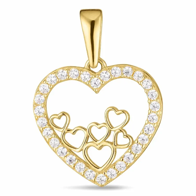 hjerte anheng i 8 karat - Gold Collection