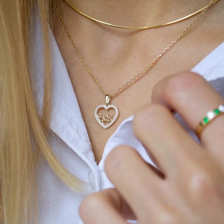 hjerte anheng i 8 karat - Gold Collection