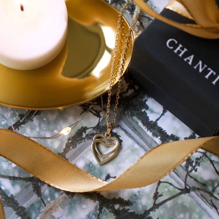 hjerte anheng i 8 karat - Gold Collection