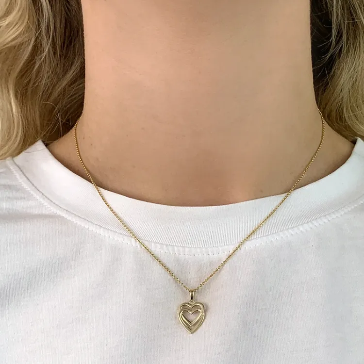 hjerte anheng i 8 karat - Gold Collection