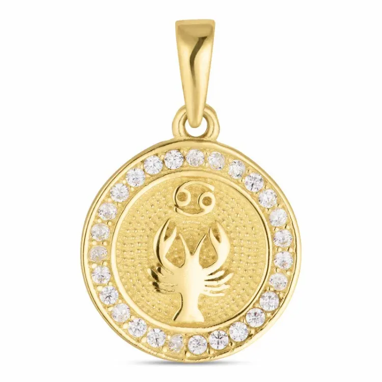 stjernetegn krepsen anheng i 8 karat - Gold Collection