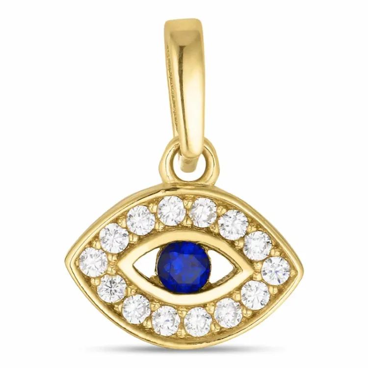 øyne zirkon anheng i 8 karat - Gold Collection