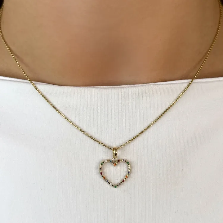 hjerte anheng i 9 karat gull - Gold Collection