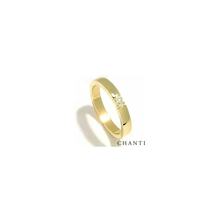 alliansering i 14 karat gull 1 x 0,07 ct