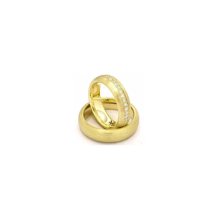 Gifteringer i 14 karat gull 0,20 ct - par