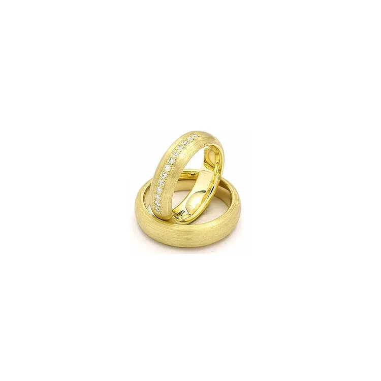 Gifteringer i 14 karat gull 0,20 ct - par