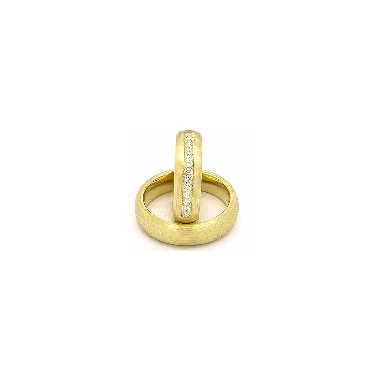 Gifteringer i 14 karat gull 0,20 ct - par