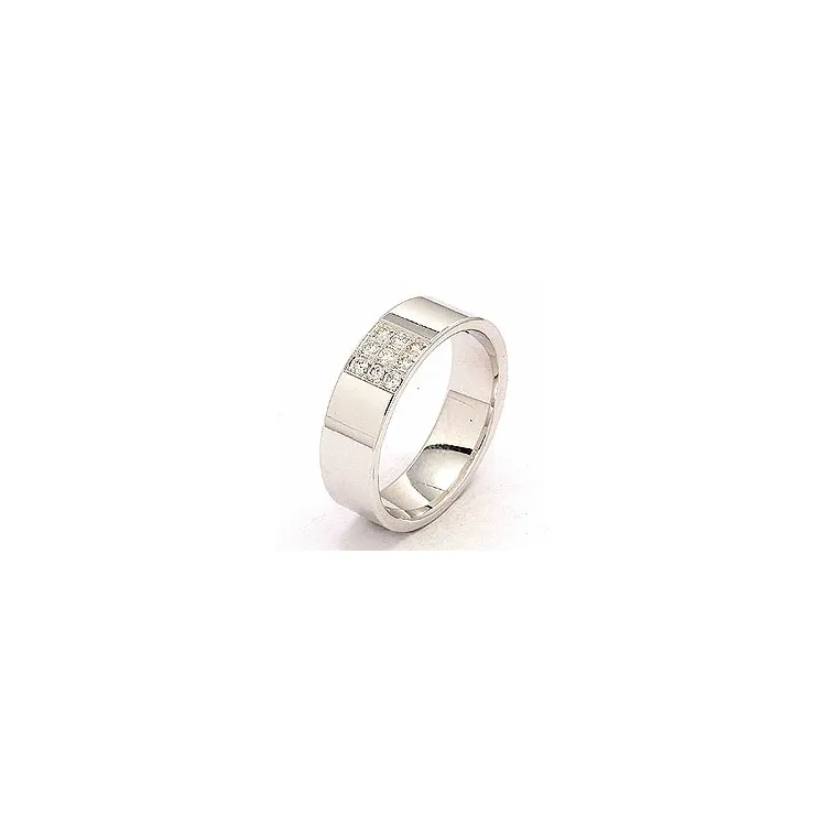 diamant giftering i 14 karat hvitt gull 0,149 ct