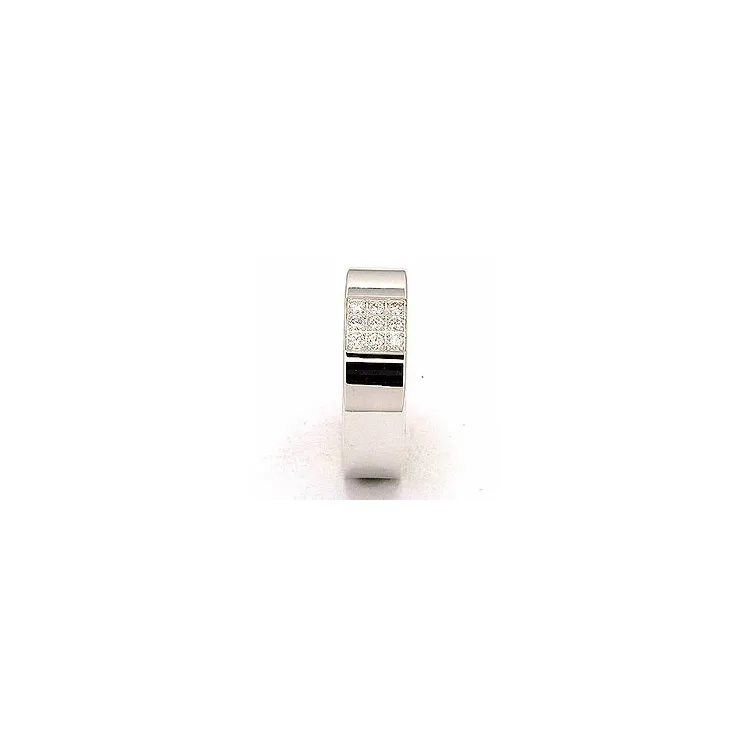 diamant giftering i 14 karat hvitt gull 0,149 ct