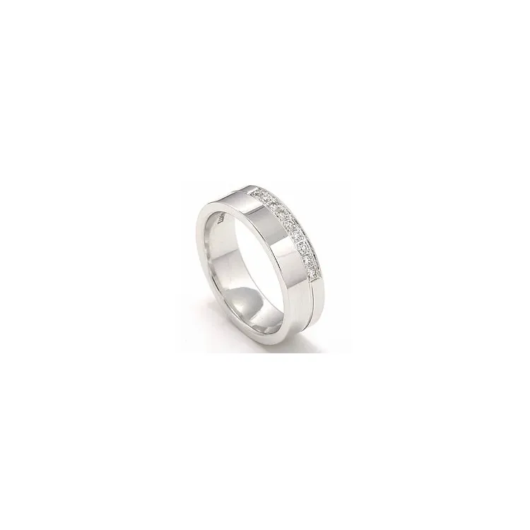 giftering i 14 karat hvitt gull 9 x 0,015  ct