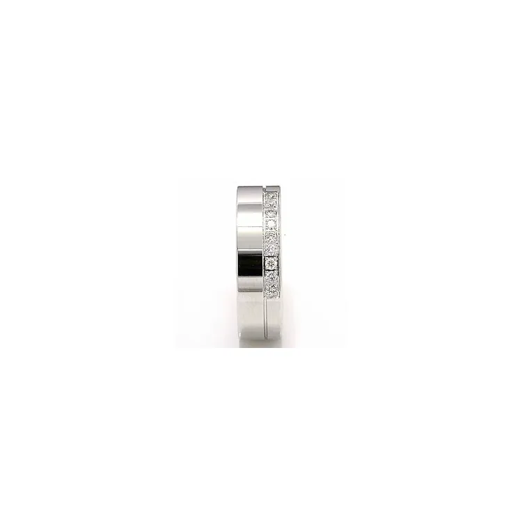 giftering i 14 karat hvitt gull 9 x 0,015  ct