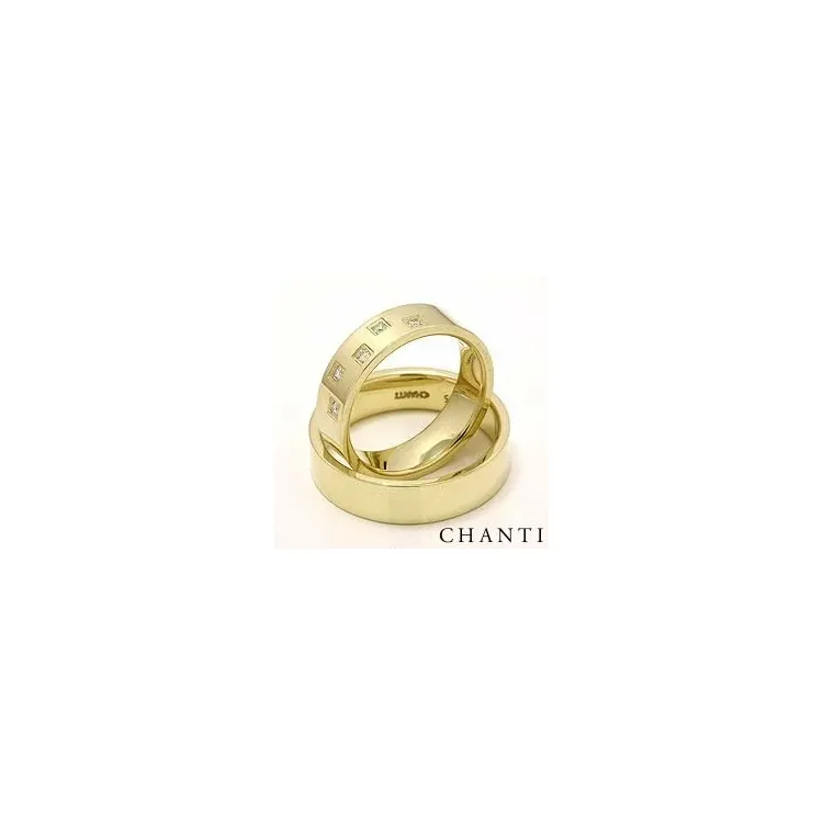 stjernedryss gifteringer i 14 karat gull 5 x 0,015 ct - par
