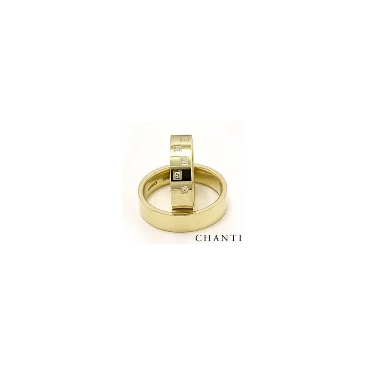 stjernedryss gifteringer i 14 karat gull 5 x 0,015 ct - par