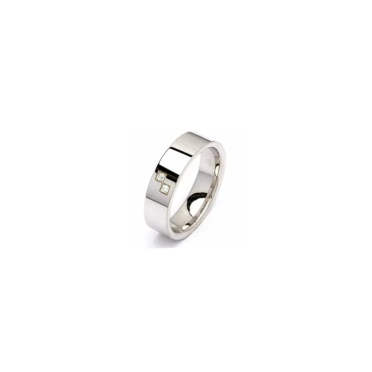 Giftering i sølv 0,030 ct