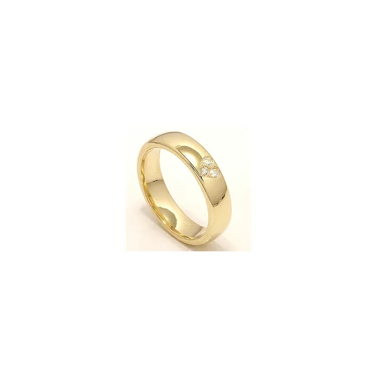 Giftering i 9 karat gull 0,075 ct