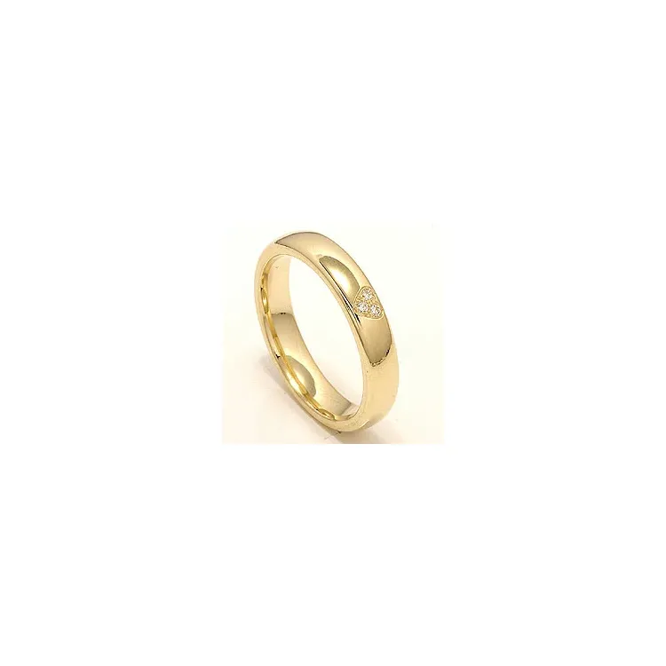 hjerte giftering i 14 karat gull 0,03 ct