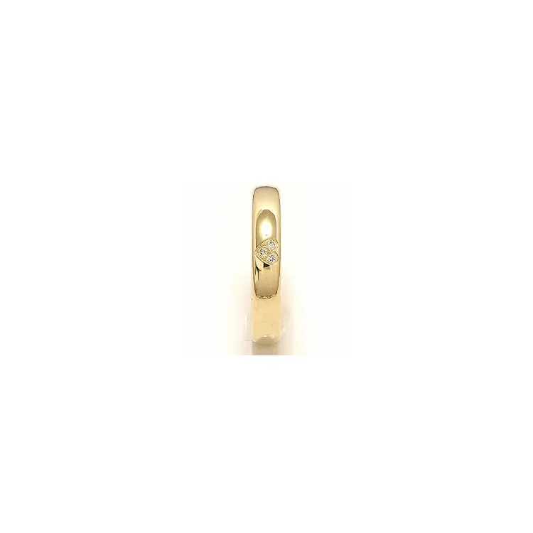 hjerte giftering i 14 karat gull 0,03 ct