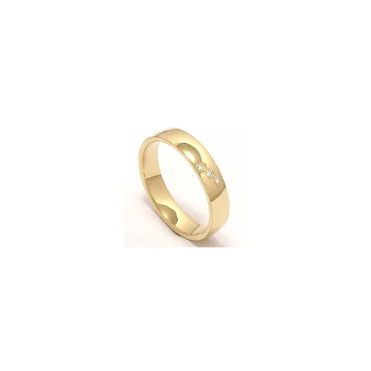 Giftering i 14 karat gull 0,03 ct
