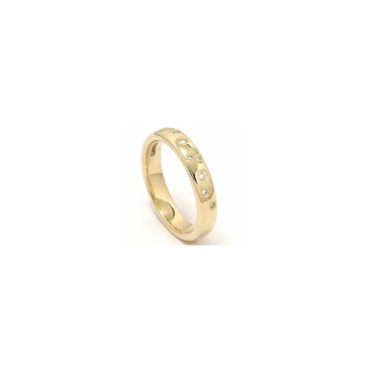 Hjerte giftering i 14 karat gull 0,13 ct