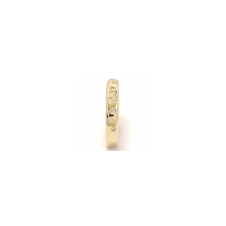 Hjerte giftering i 14 karat gull 0,13 ct