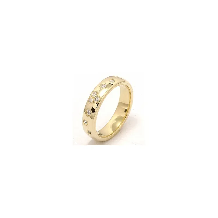 Giftering i 9 karat gull 0,225 ct