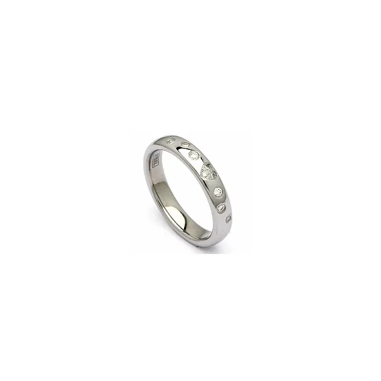 Giftering i stål 0,13 ct