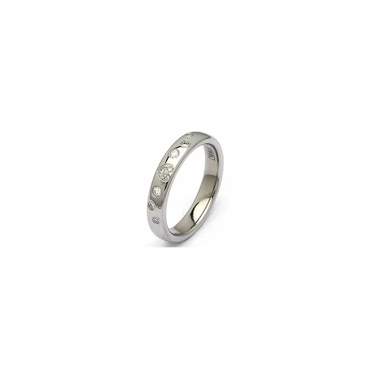 Giftering i stål 0,13 ct