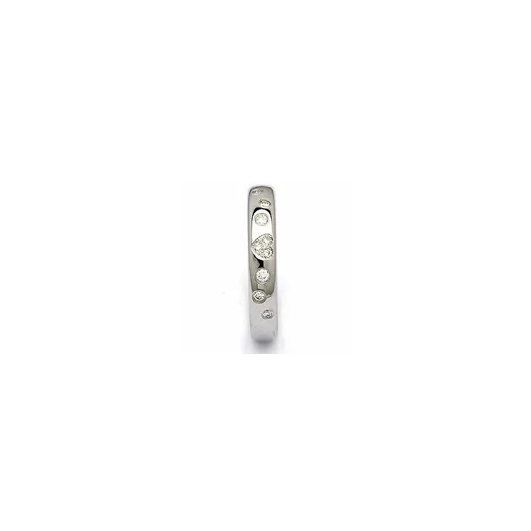 Giftering i stål 0,13 ct