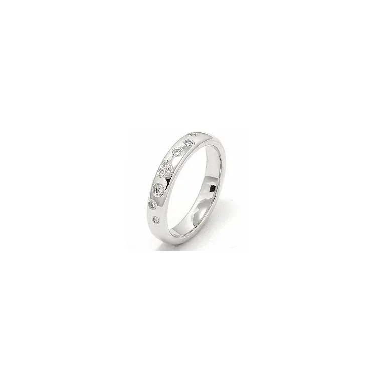 hjerte giftering i 14 karat hvitt gull 0,130 ct