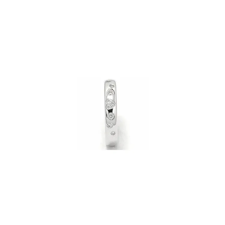 hjerte giftering i 14 karat hvitt gull 0,130 ct
