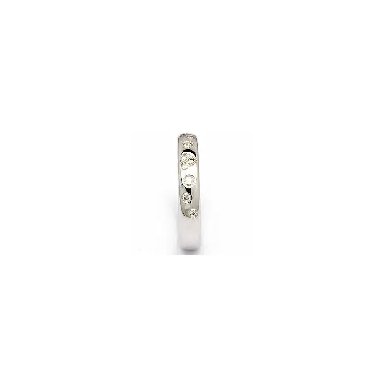 Giftering i sølv 0,13 ct