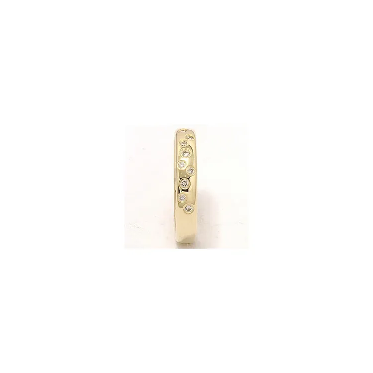 stjernedryss giftering i 14 karat gull 0,126 ct