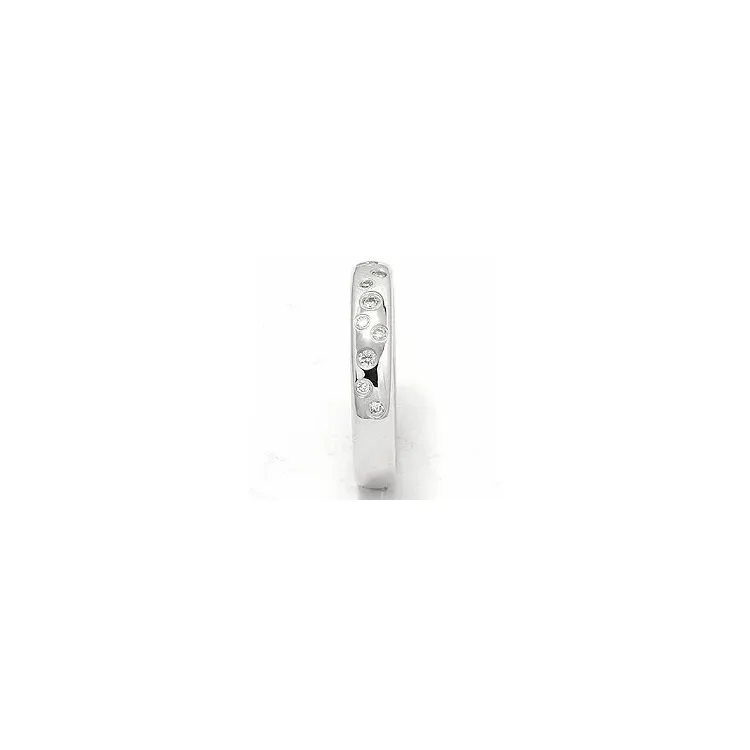stjernedryss giftering i 14 karat hvitt gull 0,126 ct