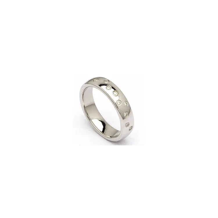 Giftering i sølv 0,126 ct