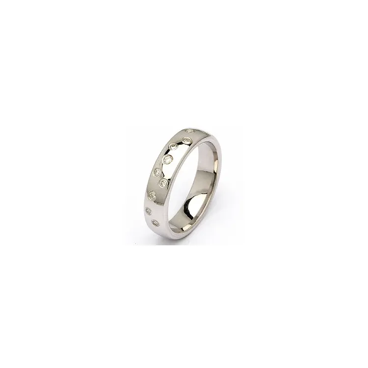 Giftering i sølv 0,126 ct