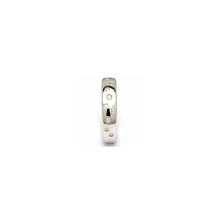 Giftering i sølv 0,126 ct