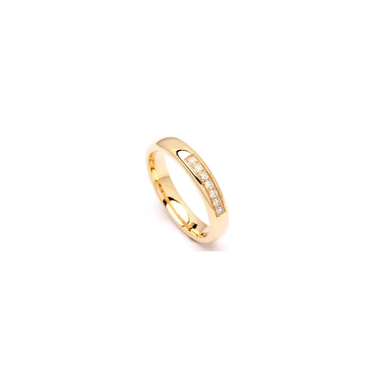 Giftering i 14 karat gull 0,116 ct