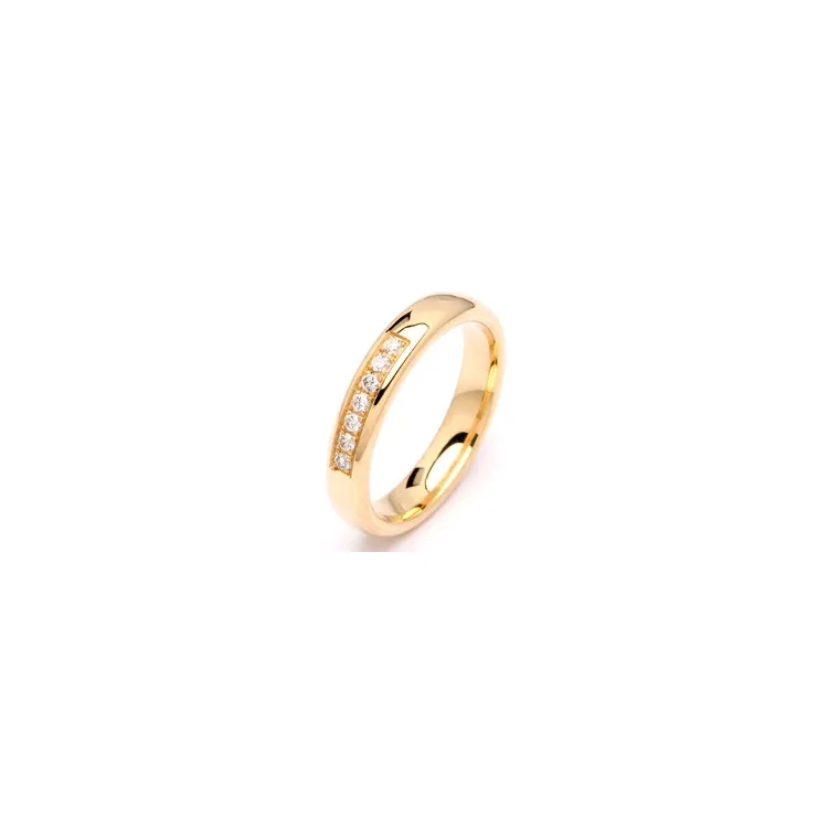 Giftering i 14 karat gull 0,116 ct