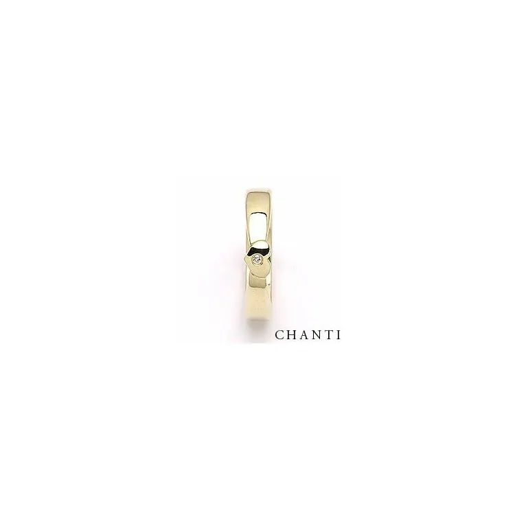 Blank hjerte giftering i 9 karat gull 0,015 ct ct