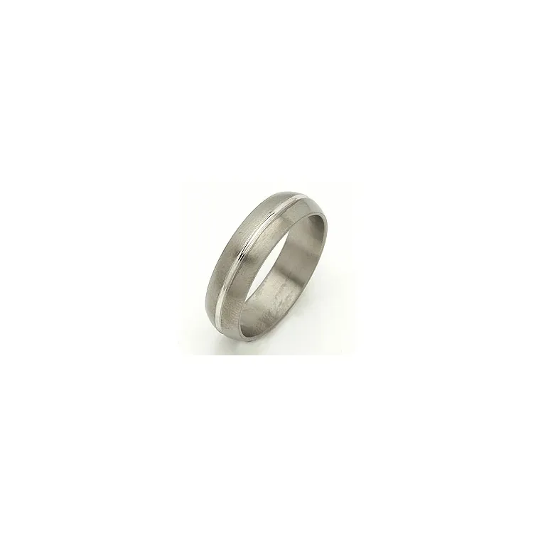 Giftering i 14 karat titanium og hvitt gull