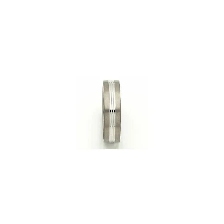 Giftering i 14 karat titanium og hvitt gull