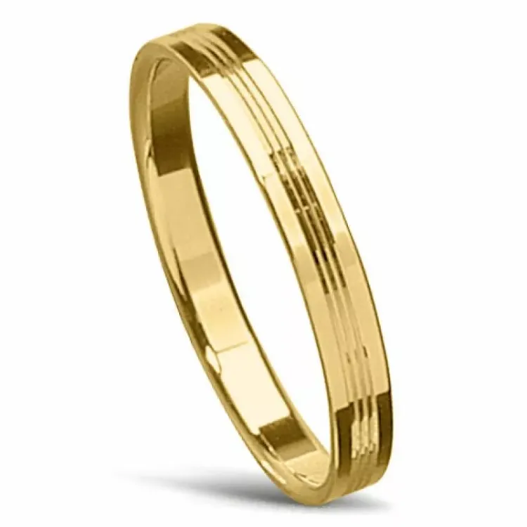 Smal giftering i 14 karat gull